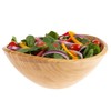 Hastings Home Bamboo Serving Bowl, Modern Oval Wood Dinnerware, Bacteria Resistant for Salads, Bread (Large) 835854AMT